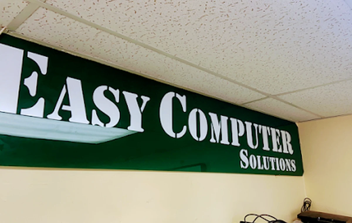 Easy Computer Solutions interior shop sign in Chula Vista